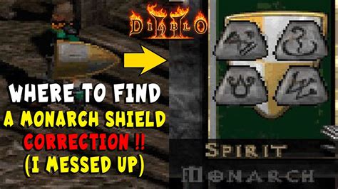 Where To Find A Monarch Shield Correction For Spirit Runeword In