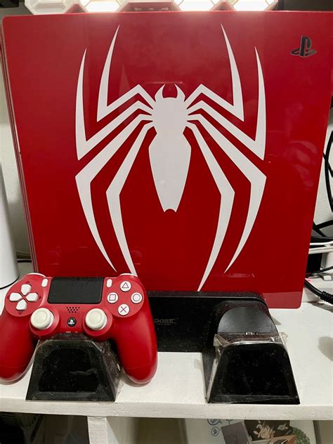 Sony Ps4 Pro Spider Man Limited Edition Video Gaming Video Game