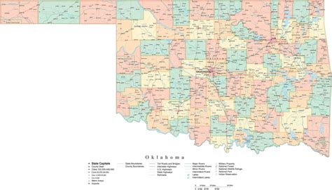 State Map Of Oklahoma In Adobe Illustrator Vector Format Map Resources