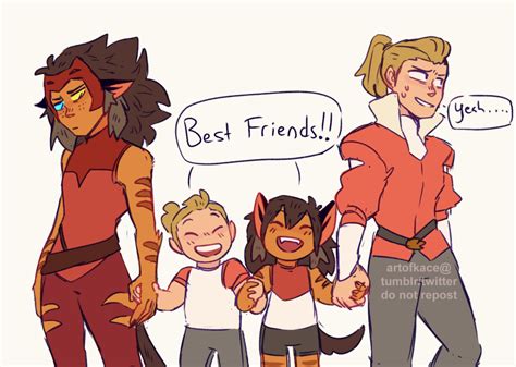 Got A Request Asking For Catra And Adora With Their Younger Selves A