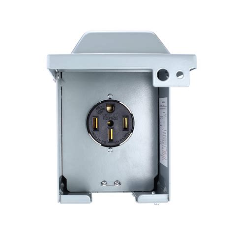 Miady 50 Amp 125250 Volt Rv Power Outlet Box Enclosed Lockable