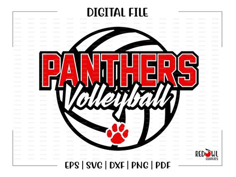 Volleyball Svg Panther Volleyball Svg Panther Panthers Etsy