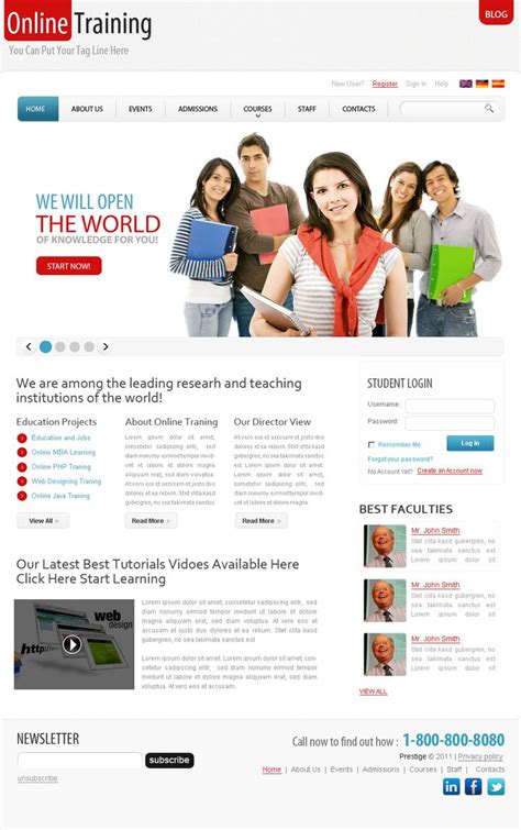 This Website Layout Design For Demo Template For Online Education