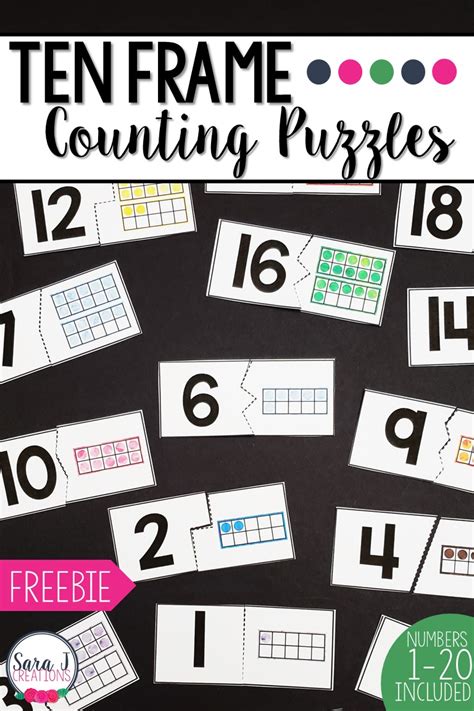 Ten Frame Counting Puzzles Sara J Creations