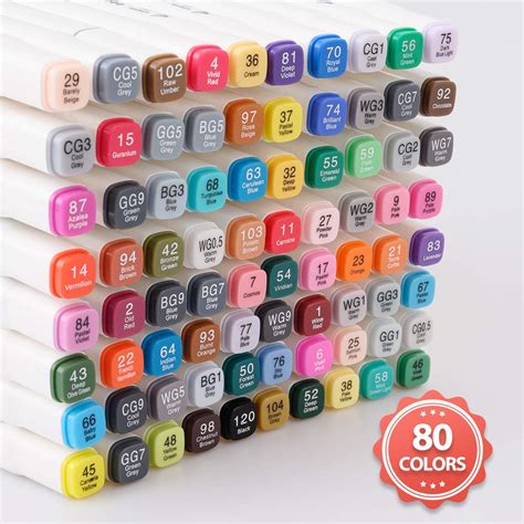 80 Colors Alcohol Markers，drawing Markers，dual Tip Art Markers ，fine
