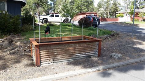 Cedar Framed Corrugated Metal Raised Planter Beds 60 In Materials May