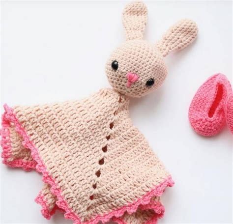 patron gratis manta de apego conejo de crochet 14610 🐰