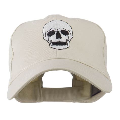 Halloween Skeleton Skull Embroidered Cap Stone With