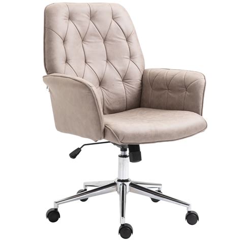 Don't forget to download this leather desk chair no wheels for your home improvement reference, and view full page gallery as well. Vinsetto Tufted Desk Chair w/ Arm Rest on Wheels Grey ...