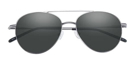 Hopper Aviator Prescription Sunglasses Gray Frame With Gray Lenses