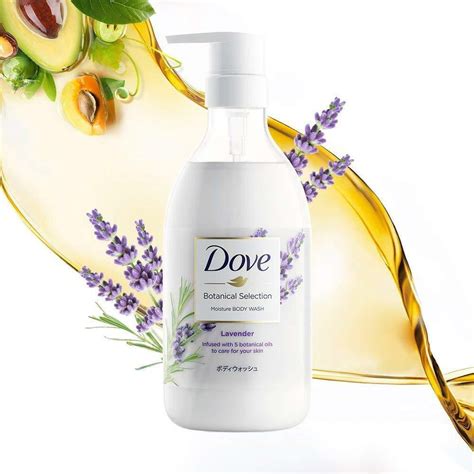 Dove Botanical Selection Moisture Body Wash Lavender 500g Japanese