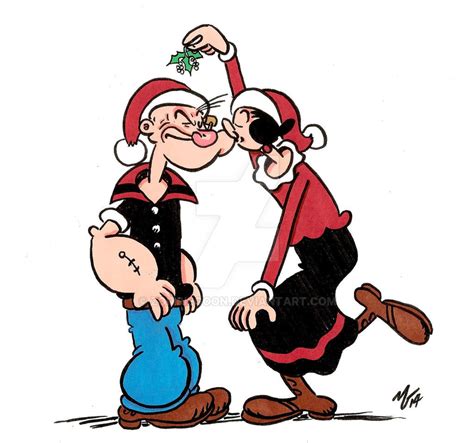Popeye And Olive Christmas By Zombiegoon On Deviantart