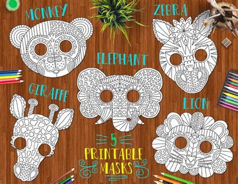 Spring time treats clothespin giraffe free. Safari Animals Printable DIY Masks - cute, lion, giraffe ...