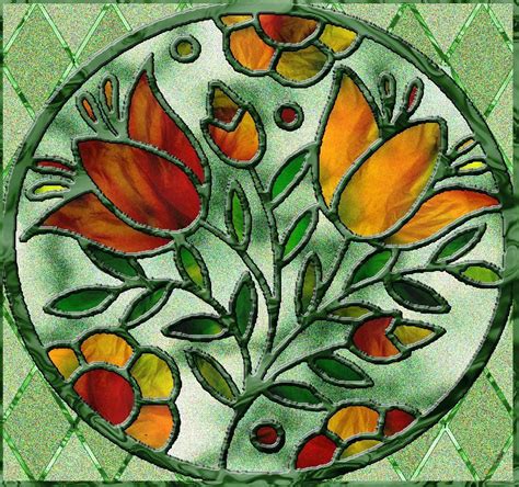 Image Result For Stained Glass Magnolia Pattern Stained Glass Flowers