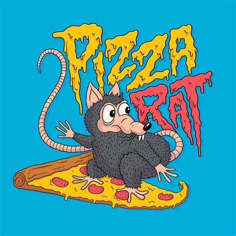 Pizza Rat Daily Drawing Pizza Drawing Silkscreen