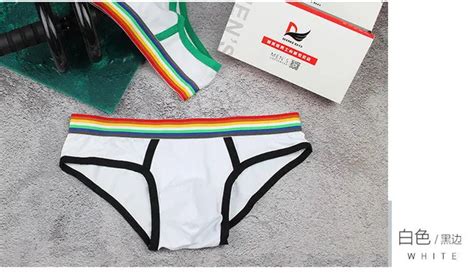 2018 Brand Pinky Senson Sexy Mens Underwear Rainbow Belt Briefs Gay Panties Man Fashion Gay