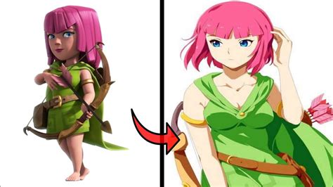 Supercell Girls As Anime Clash Of Clans Clash Royale Cool Fan