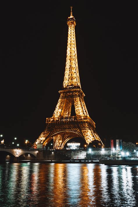 Eiffel Tower Night Picture Eiffel Tower Paris France World For
