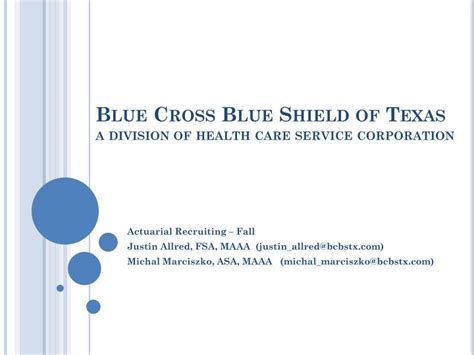 Ppt Blue Cross Blue Shield Of Texas A Division Of Health Care Service