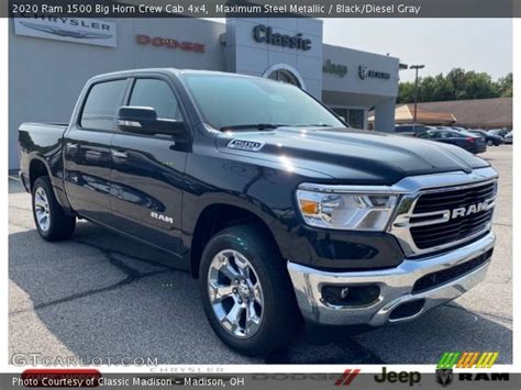 Maximum Steel Metallic 2020 Ram 1500 Big Horn Crew Cab 4x4 Black