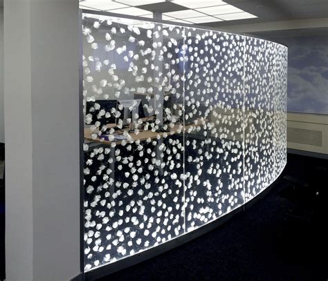 Acrylic Decorative Panel For Partition Walls Backlit Commercial