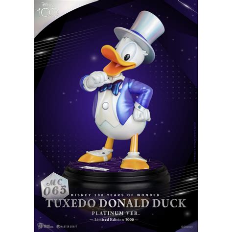 Disney 100th Anniversary Master Craft Tuxedo Donald Duck Platinum