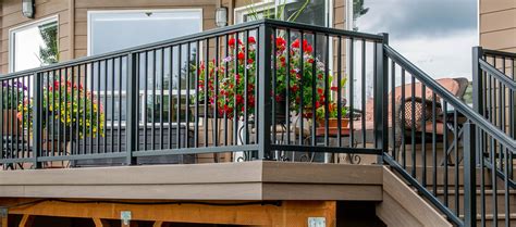 Handrails are commonly used while ascending or descending stairways and escalators in order to prevent injurious falls. Aluminum Handrail - Rick's Custom Fencing & Decking