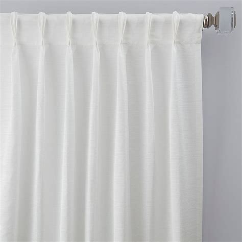 Basel 108 Inch Pinch Pleat Window Curtain Panel In White Panel