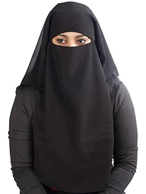 Womens Clothing Burka Black Niqab Burqa Face Veil Single Layer Soft Saudi Arabia Clothes Shoes