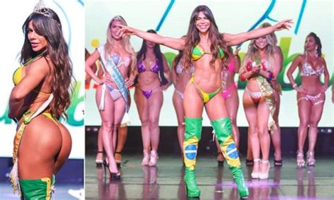 miss bumbum world 2019 crowned winner poses in tiara and tiny bikini flipboard