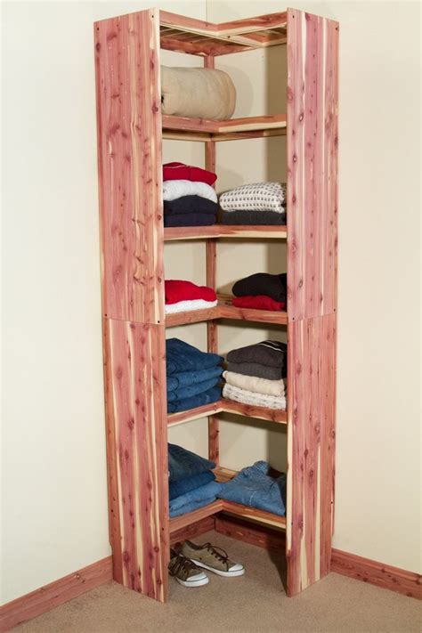 It has compartments for suits and jackets, long coats and dresses, shirts and blouses, pants, hats and shoes, plus four drawers for socks and other smaller items. Deluxe Solid Corner Cubby 24" | Rv storage solutions ...