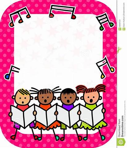 Concert Poster Blank Children Singing Happy Sign