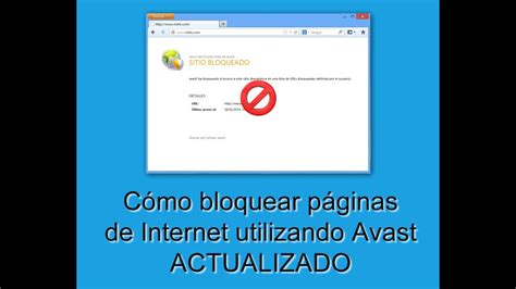 Cómo Bloquear Páginas De Internet Utilizando Avast Actualizado Youtube