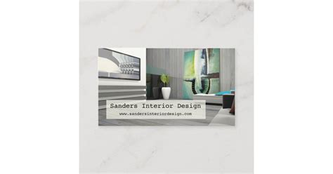 Your Photo Modern Interior Design Business Card Zazzle