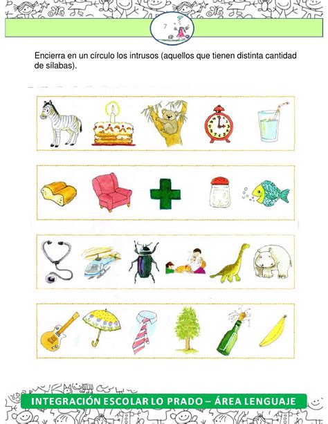 90 Fichas Para Trabajar La Conciencia FonolÓgicapágina07 Imagenes