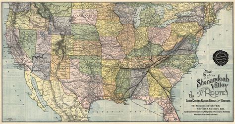 Railroad Map Of The United States 1890 By Matthews Northrup Company