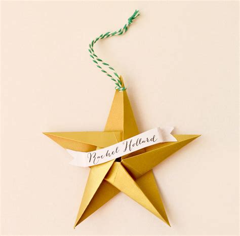 Origami stars make great decorations all year round, especially at christmas and for the star festival. Handmade Personalised Christmas Origami Star Decoration By ...