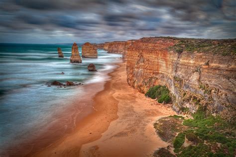 Twelve Apostles Coastline Australia Hdr Ocean Sea Cliff