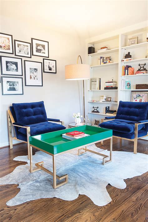 Our blue living room ideas are some of our favourites. Blue Velvet Milo Baughmann Chairs - Contemporary - Living Room