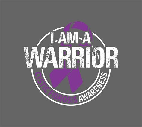 I Am A Warrior Cystic Fibrosis Awareness Ribbon Painting By Rogers