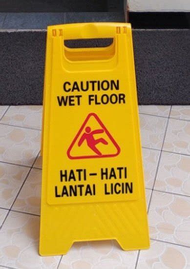 Jual Papan Tanda Peringatan Lantai Licin Warning Sign Caution Wet Floor
