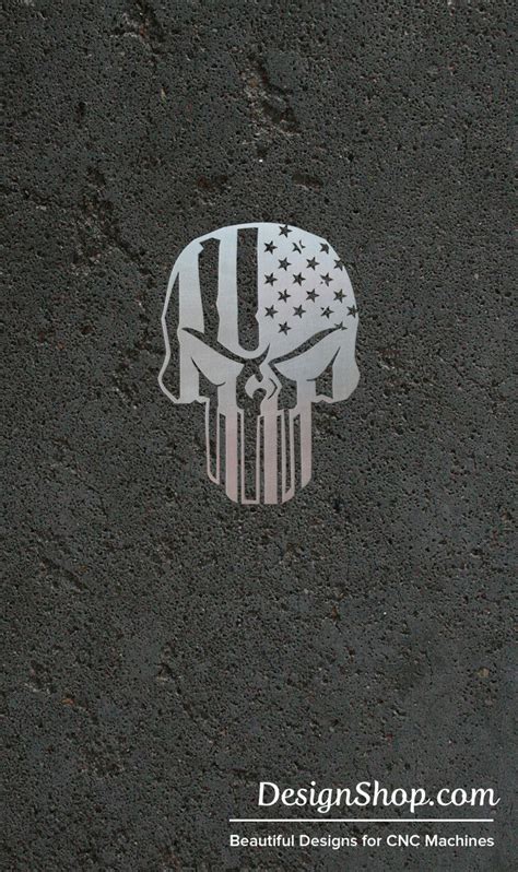 Punisher Skull Wall Art Cut From Metal With Cnc This Dxf File Is