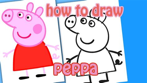 How To Draw Peppa Pig Step By Step Art Painting For Kids Youtube