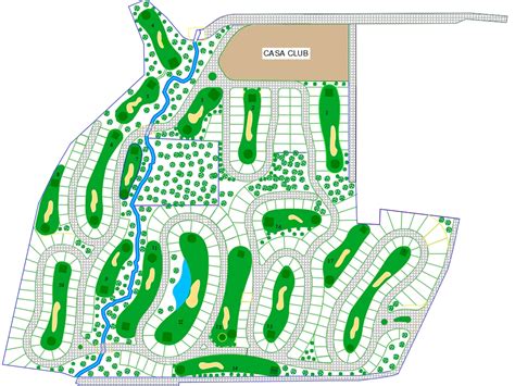 Golf Course Design With Residential In Autocad Cad 6233 Kb Bibliocad