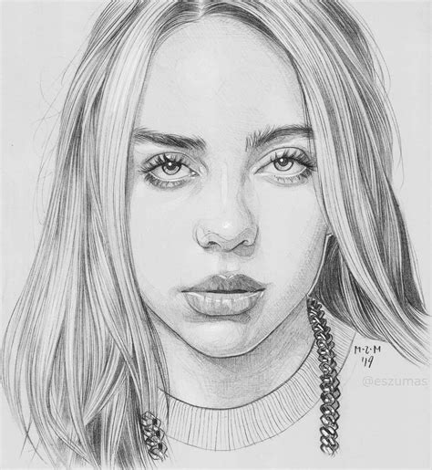 Billie Eilish Pencil Sketch Art By Pm Instagram Art Photo My XXX Hot Girl