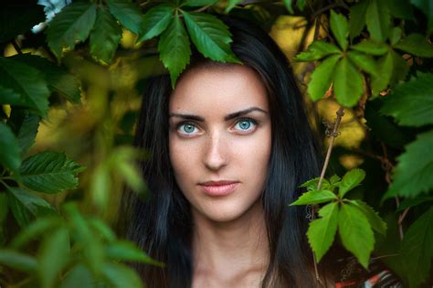 Women Face Portrait Leaves Nature Wallpaper Girls Wallpaper Better