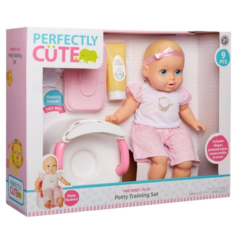 Perfectly Cute Potty Training 9pc Set Blonde With Blue Eyes Cute