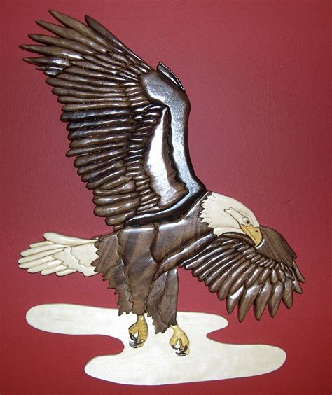 Wood Intarsia Eagle Intarsia Wood Intarsia Woodworking Wood Art