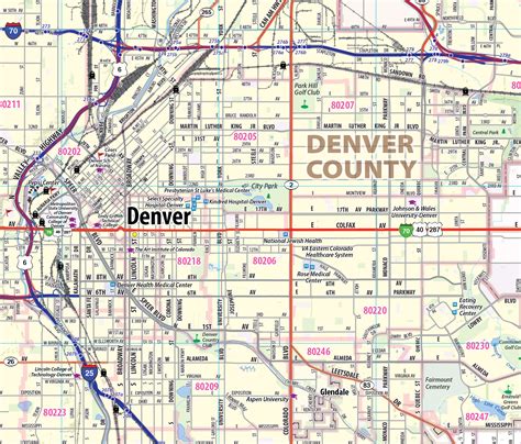 Greater Denver Metro Area Laminated Wall Map Topographics