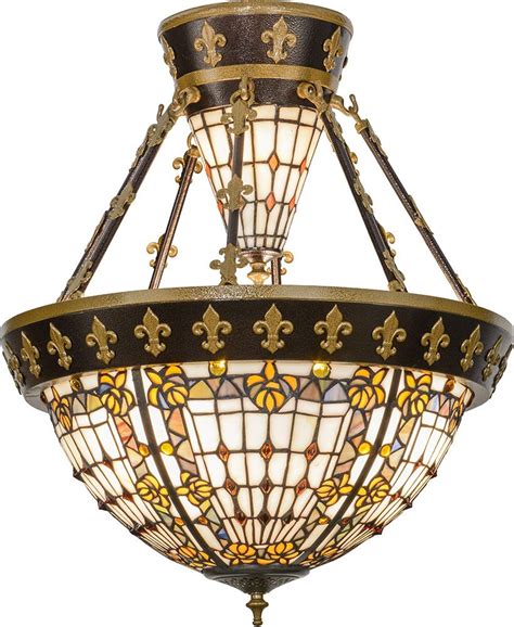 Antique Chandelier Stained Glass Bathroom Light Fixtures Ceiling Light